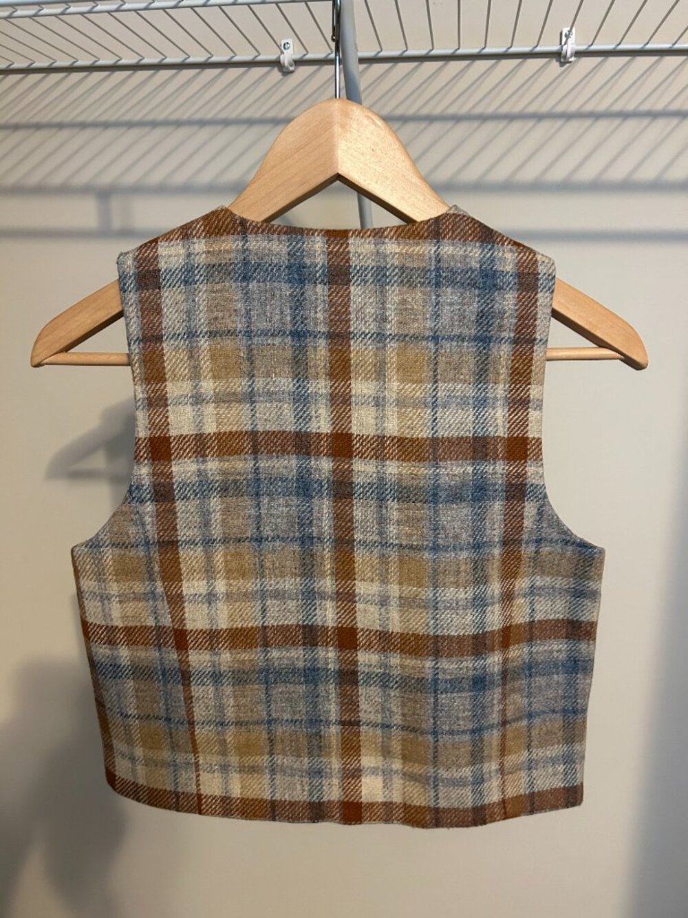(RESERVED for naturcot) Sezane Drea Jacket - Ochre blue check - US2 / FR34 - Picture 6 of 14